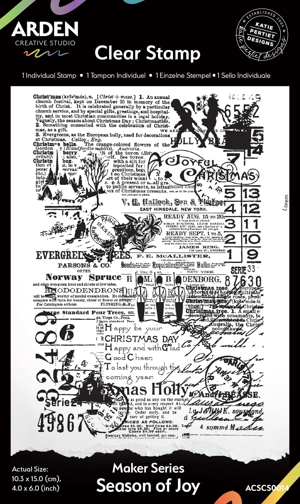 Arden Creative Studio - Maker Series - Season of Joy Background Stamp Set